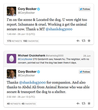 Illustration for article titled It's a Day, and So Cory Booker Rescued an Abused Dog